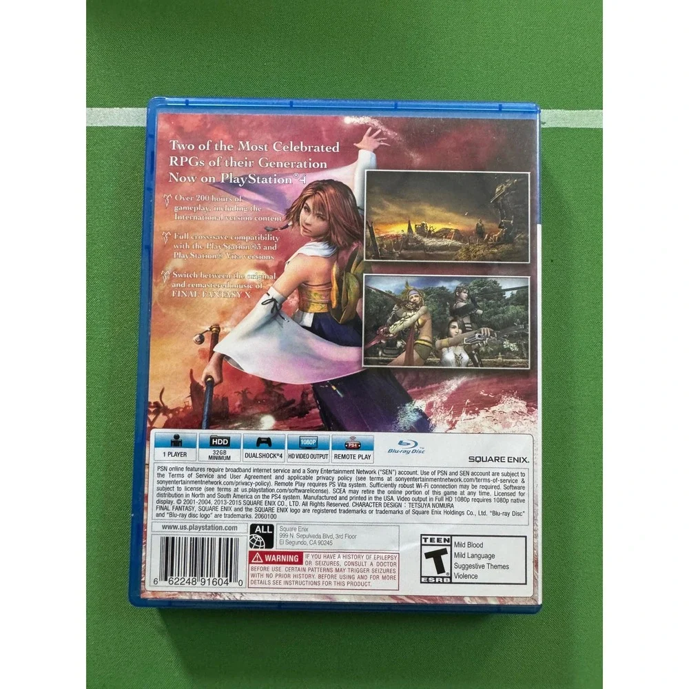 Square Enix Final Fantasy X | X-2 HD Remaster PS4 Video Game JRPG Excellent